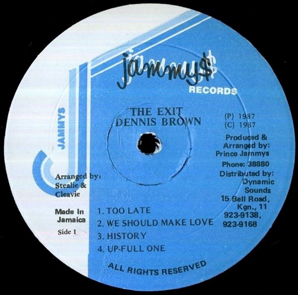 OPDK¹ Dennis Brown The Exit (Jammy's LP, 1986)