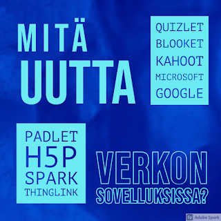 Mitä uutta verkon sovelluksissa -kysymys sekä tekstin ensimmäisestä kappaleesta löytyvät sovelusten listaus.