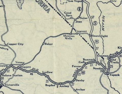Directions To Highway 91 The Vague Original Southern Terminus Of Us Route 91 In The Californian  Mojave Desert
