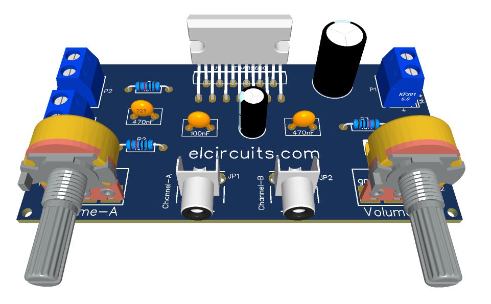 40W Stereo 14.4V Car Audio Power Amplifier using TDA8560Q IC + PCB