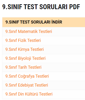 Lise Testleri