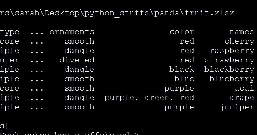 Python, excel, pandas, write an excel file to a panda's database