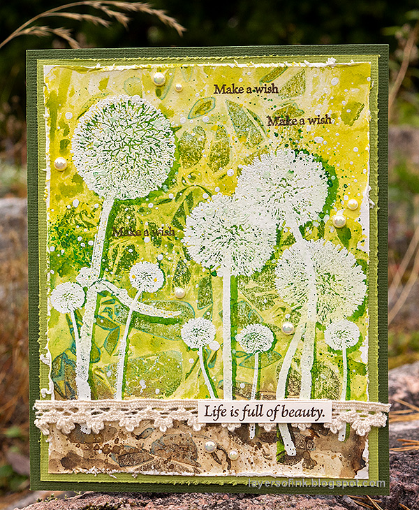 Layers of ink - Cling Wrap Watercolor Floral Tutorial by Anna-Karin Evaldsson. Layers of ink - Cling Wrap Watercolor Floral Tutorial by Anna-Karin Evaldsson. With Simon Says Stamp Laugh in Flowers stamp set.