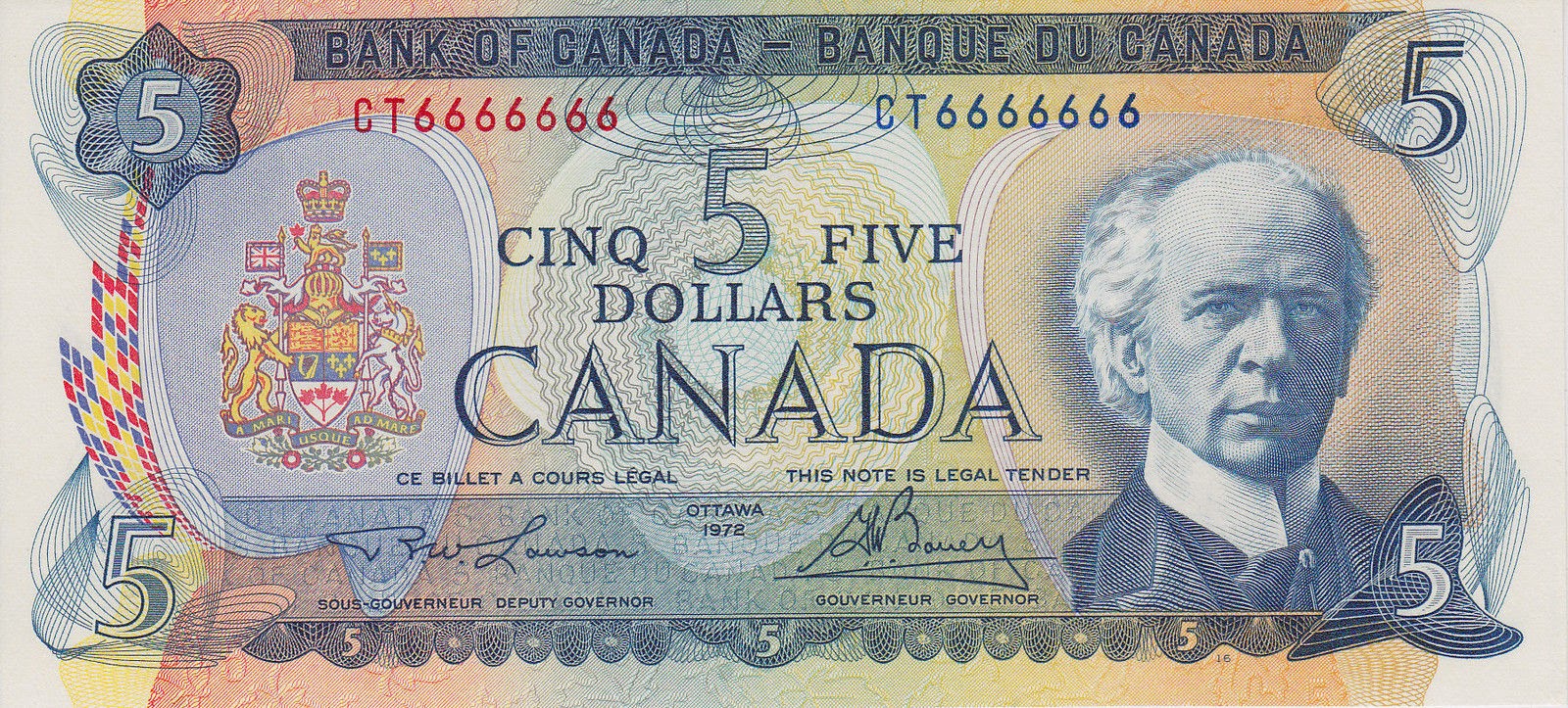 What Is On The Five Dollar Bill Canada