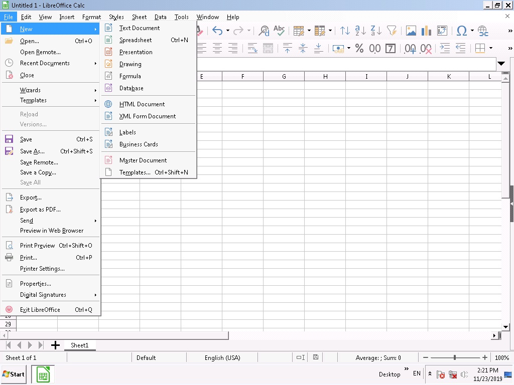 How to Use LibreOffice Calc File menu in Hindi See ज्ञान