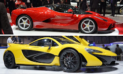 mclaren laferrari p1 ferrari geneva cars vs hybrid yellow