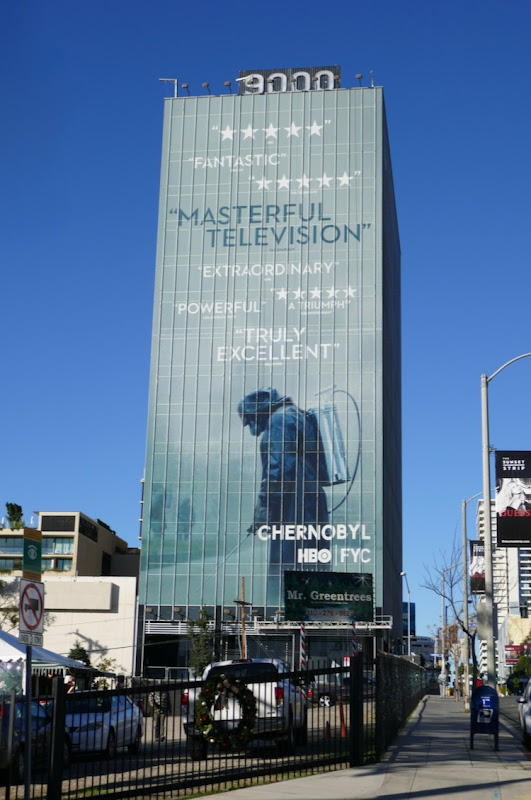 Giant Chernobyl winter 2019 FYC billboard Sunset Boulevard Giant Chernobyl 2019 FYC billboard