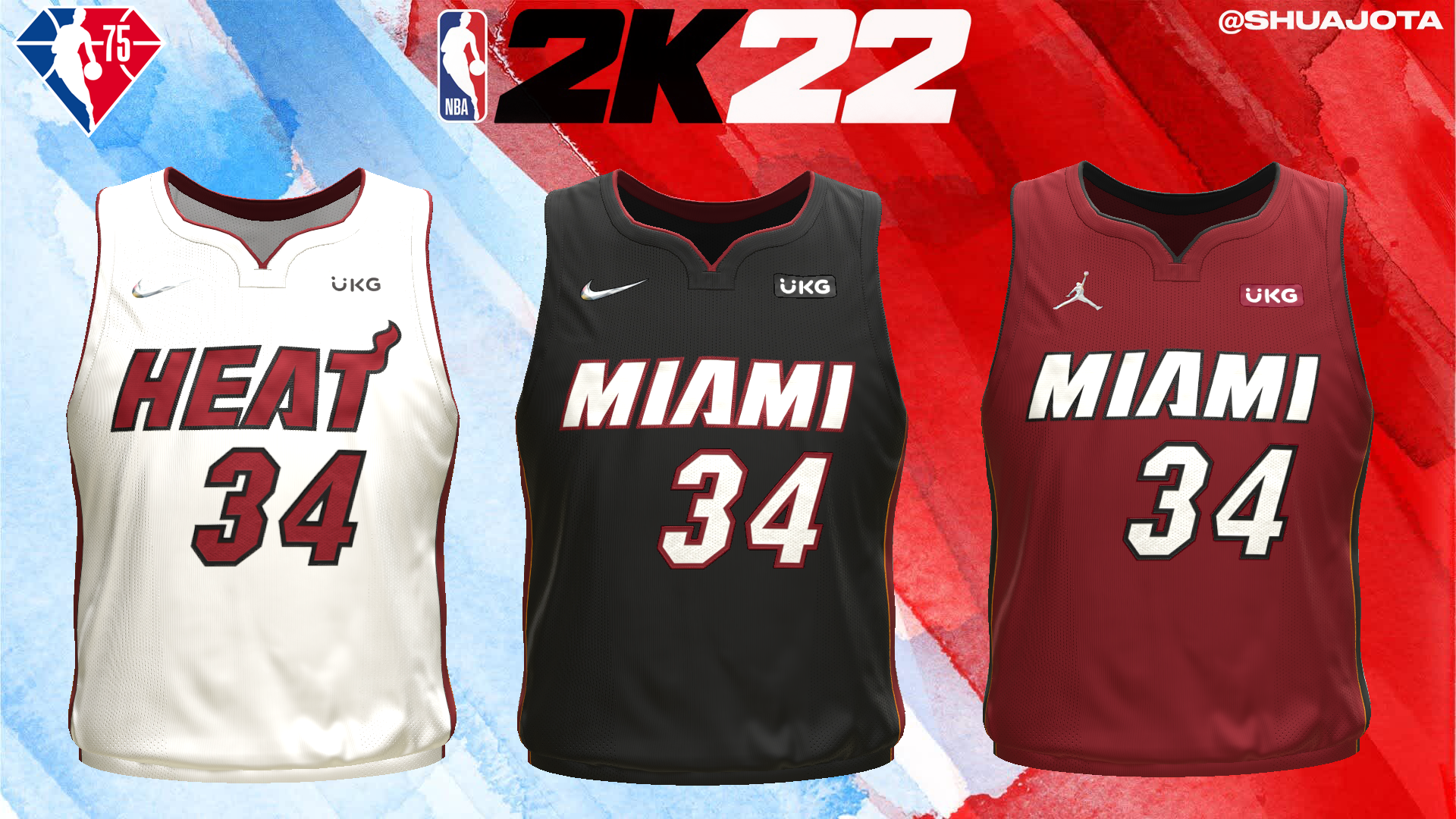 NBA 2K22 Miami Heat Next Gen Jerseys by GBAS - Shuajota: NBA 2K24
