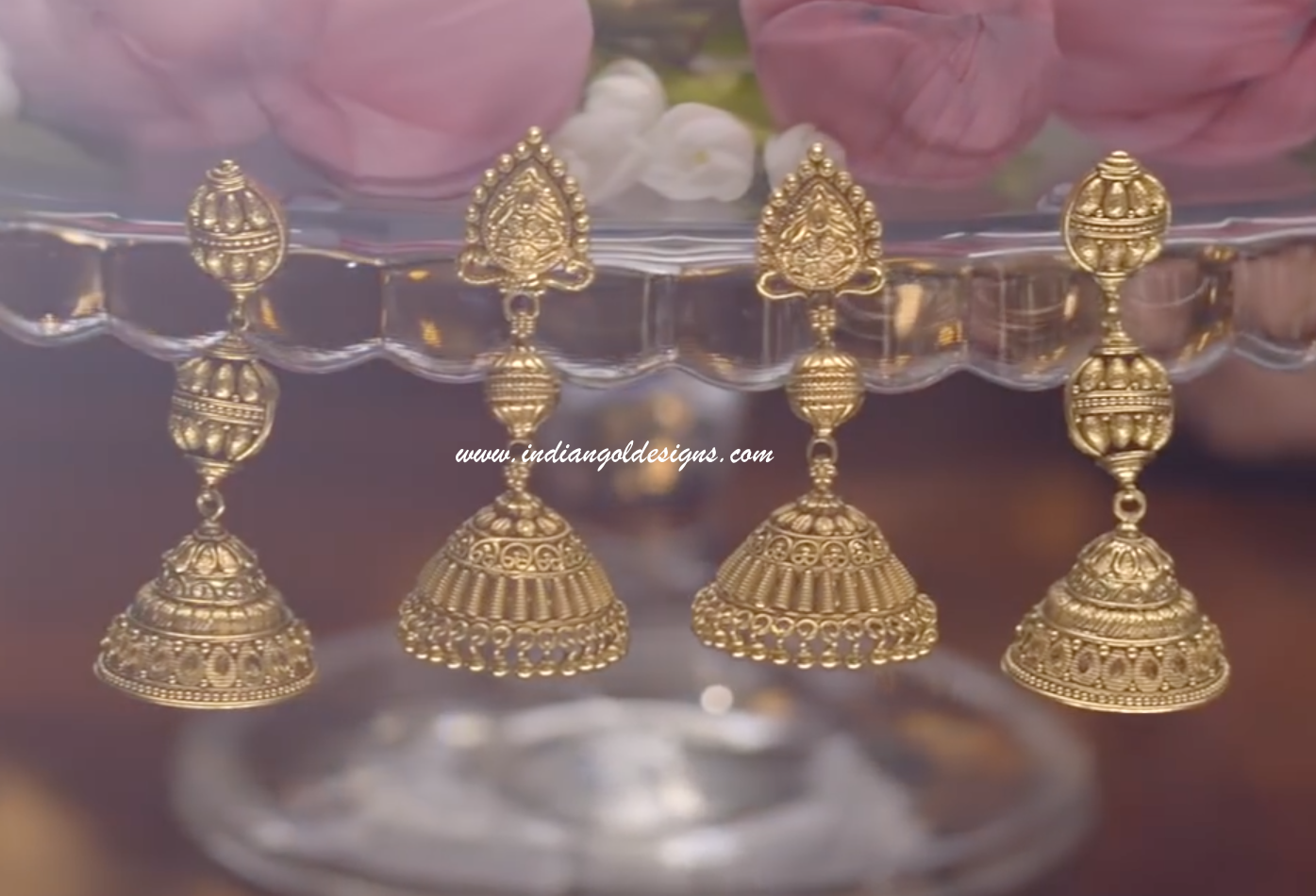 dress - Jhumka gold designs from tanishq video Watch - Jhumka gold designs from tanishq video