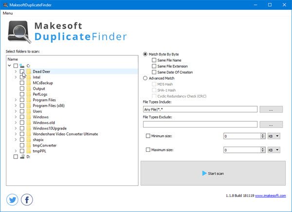 Makesoft DuplicateFinder로 중복 파일 찾기 및 제거