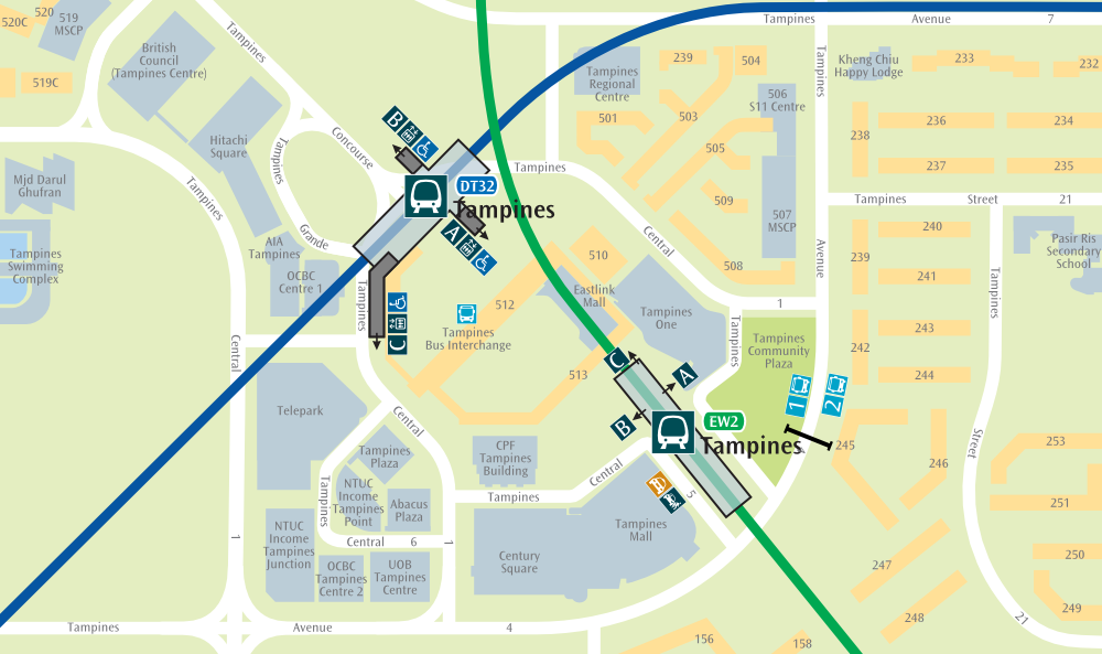 Singapura Station Downtown Line Stage 3 Maps