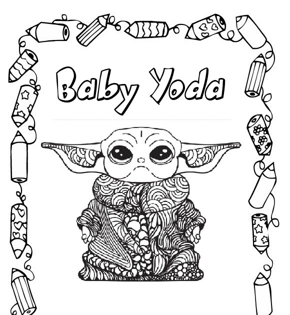Baby Yoda Mandala - COLOREA TUS DIBUJOS
