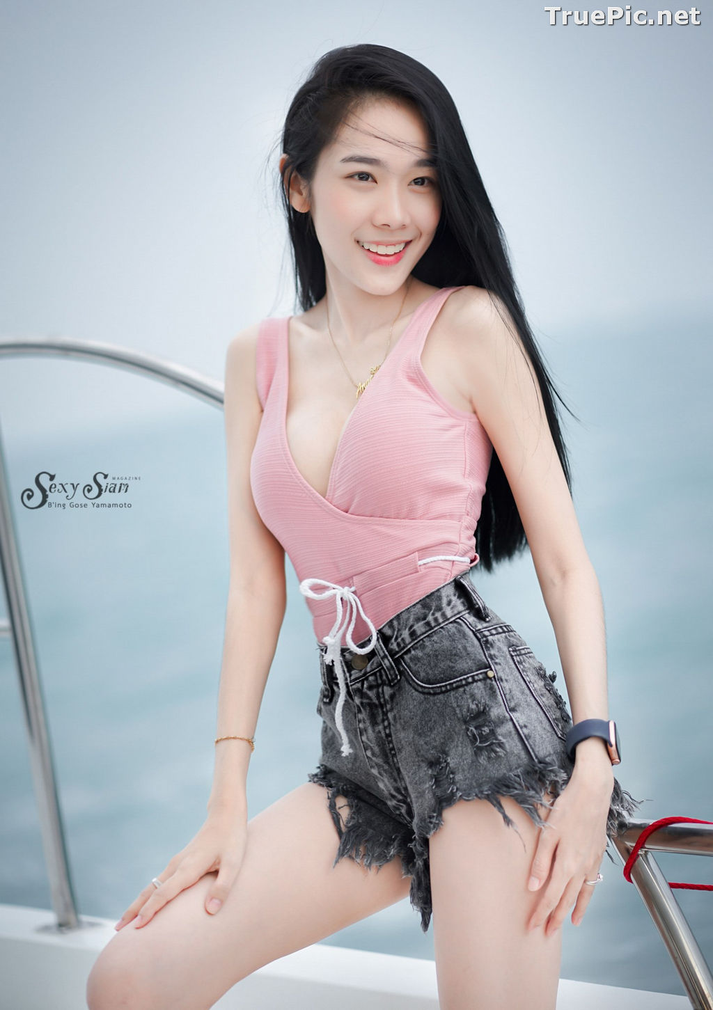 Image Thailand Model - Patcharin Srikunchai - Pink Monokini and Jean Pants - TruePic.net - Picture-6