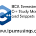 BCA Semester 3: C++ Study Material and Snippets (#ipumusings)