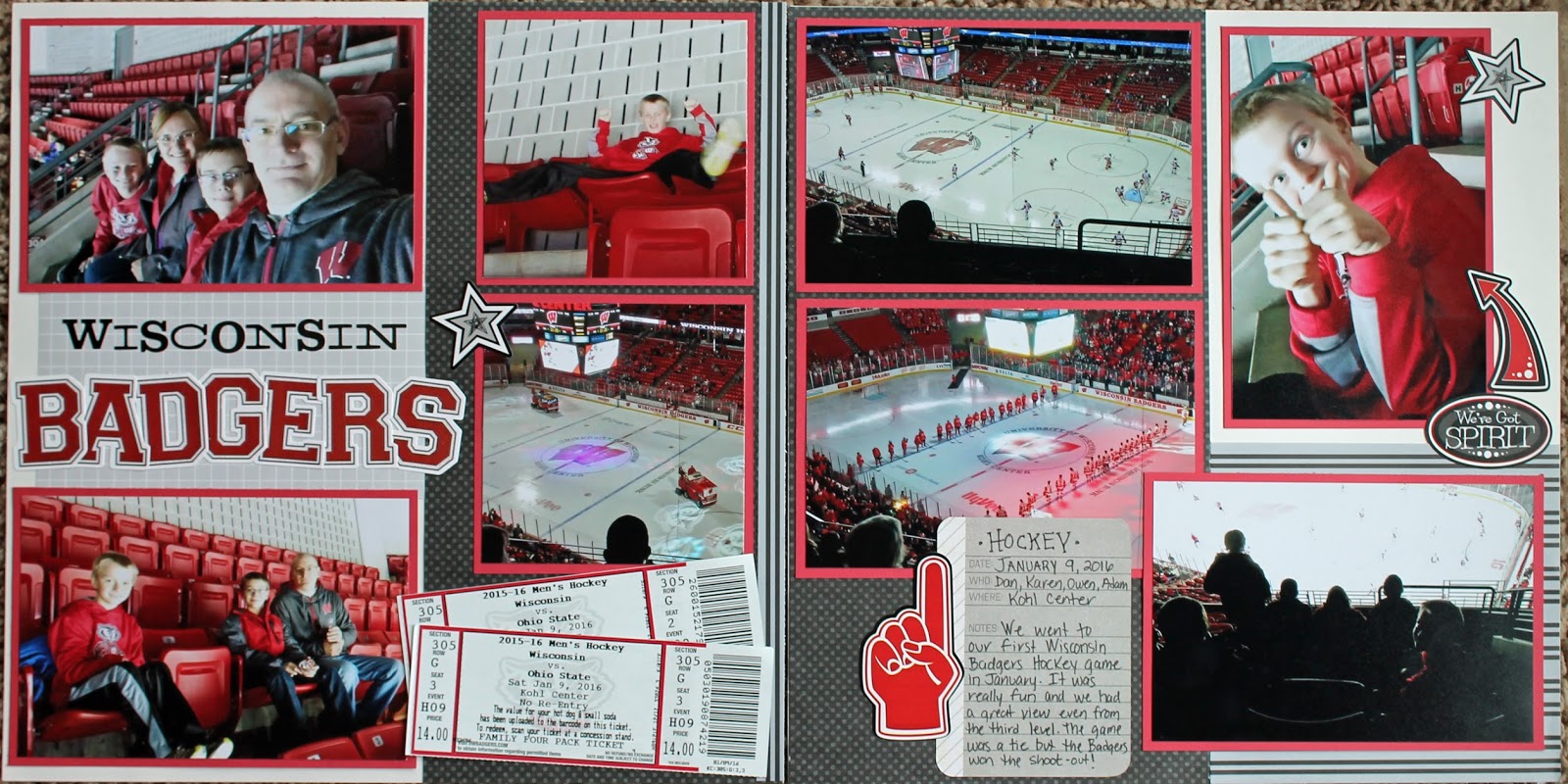 Adventure Scrapbooks Hockey Game Layout
