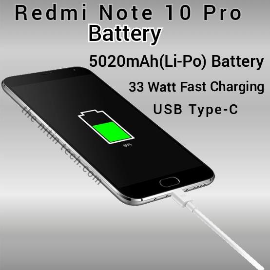 Redmi Note 10 Pro battery details