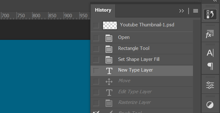 Rehacer desde el panel Historial