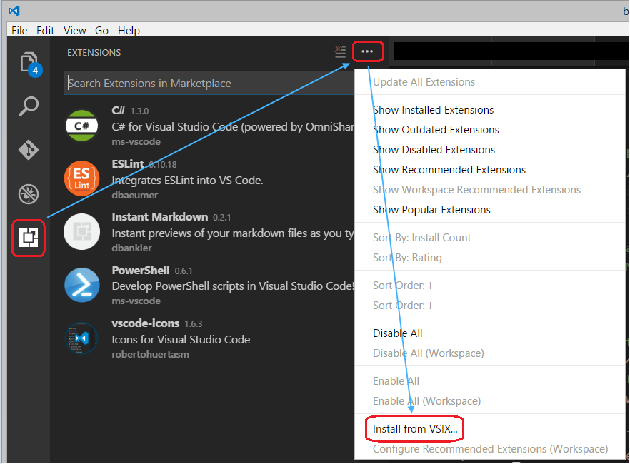 Cài đặt Extension cho Visual Studio Code Offline