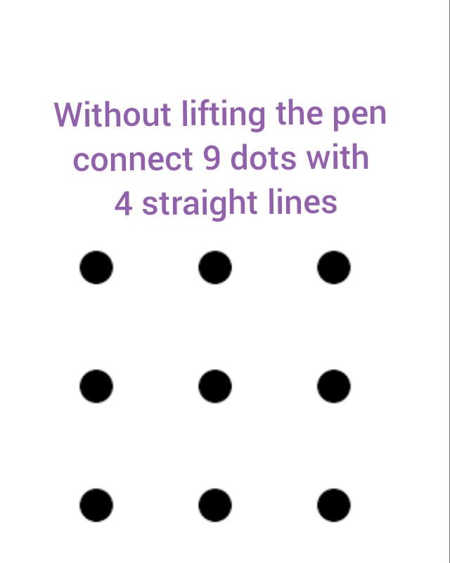 problem solving 9 dots 4 lines