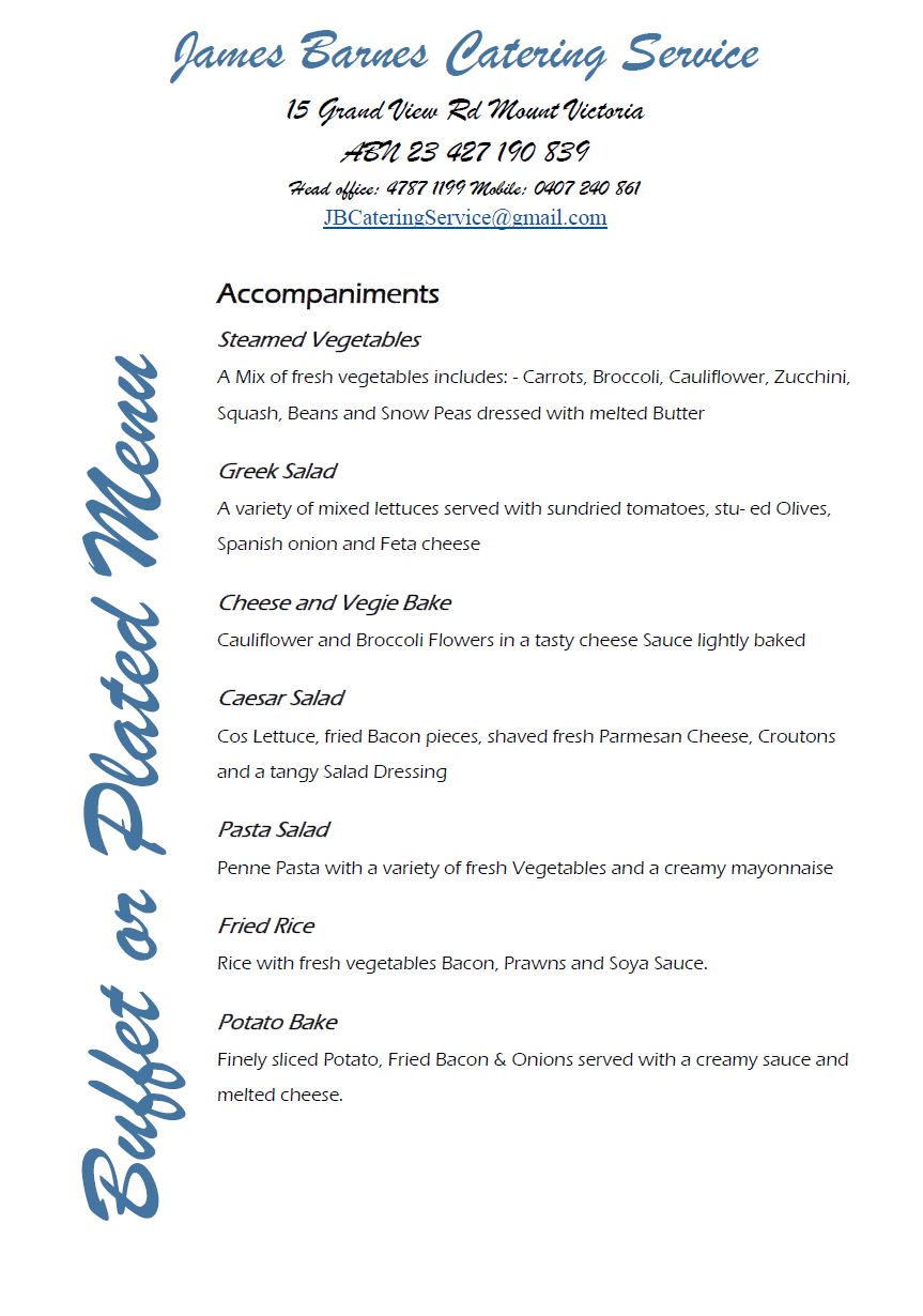 James Barnes Catering Service