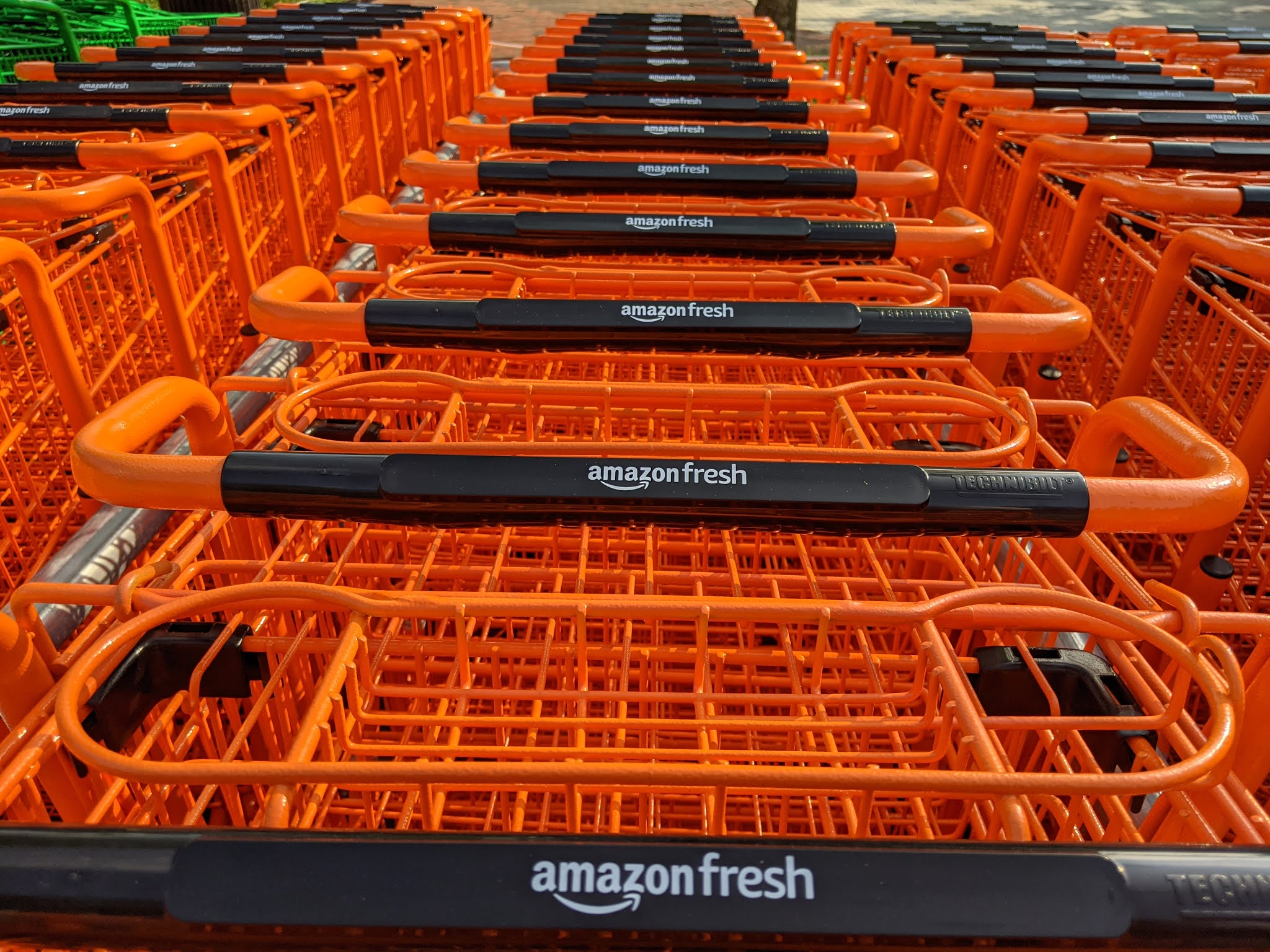 Robert Dyer Bethesda Row Amazon Fresh grocery carts arrive at future