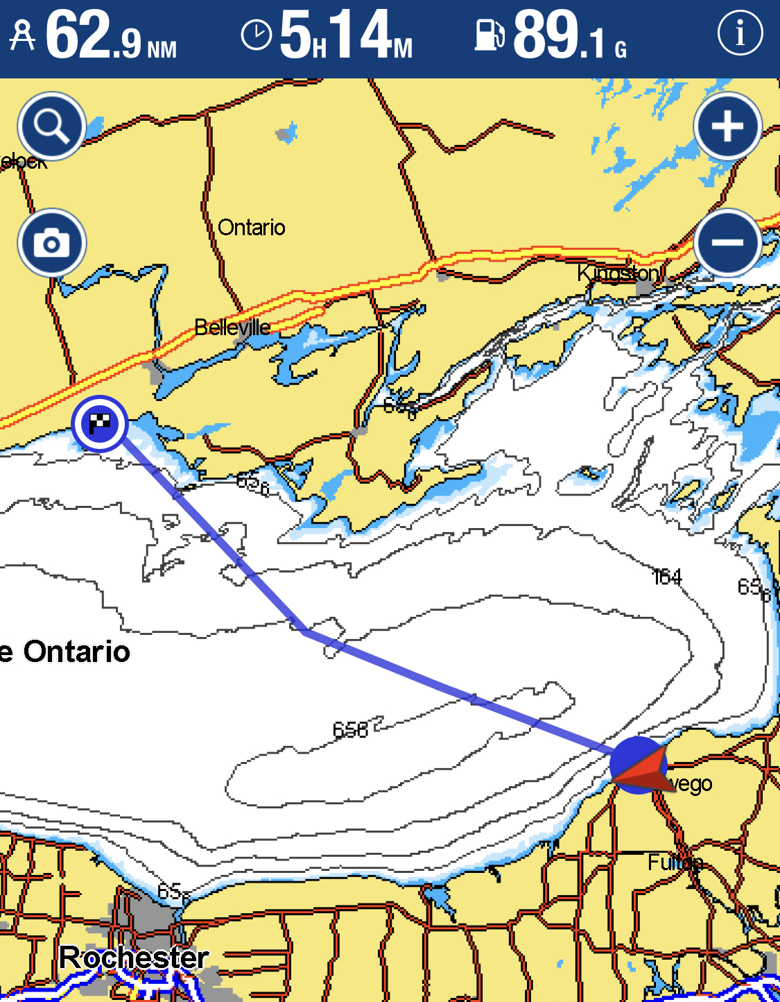 Sand Dollar Crossing Lake Ontario and the Murray Canal