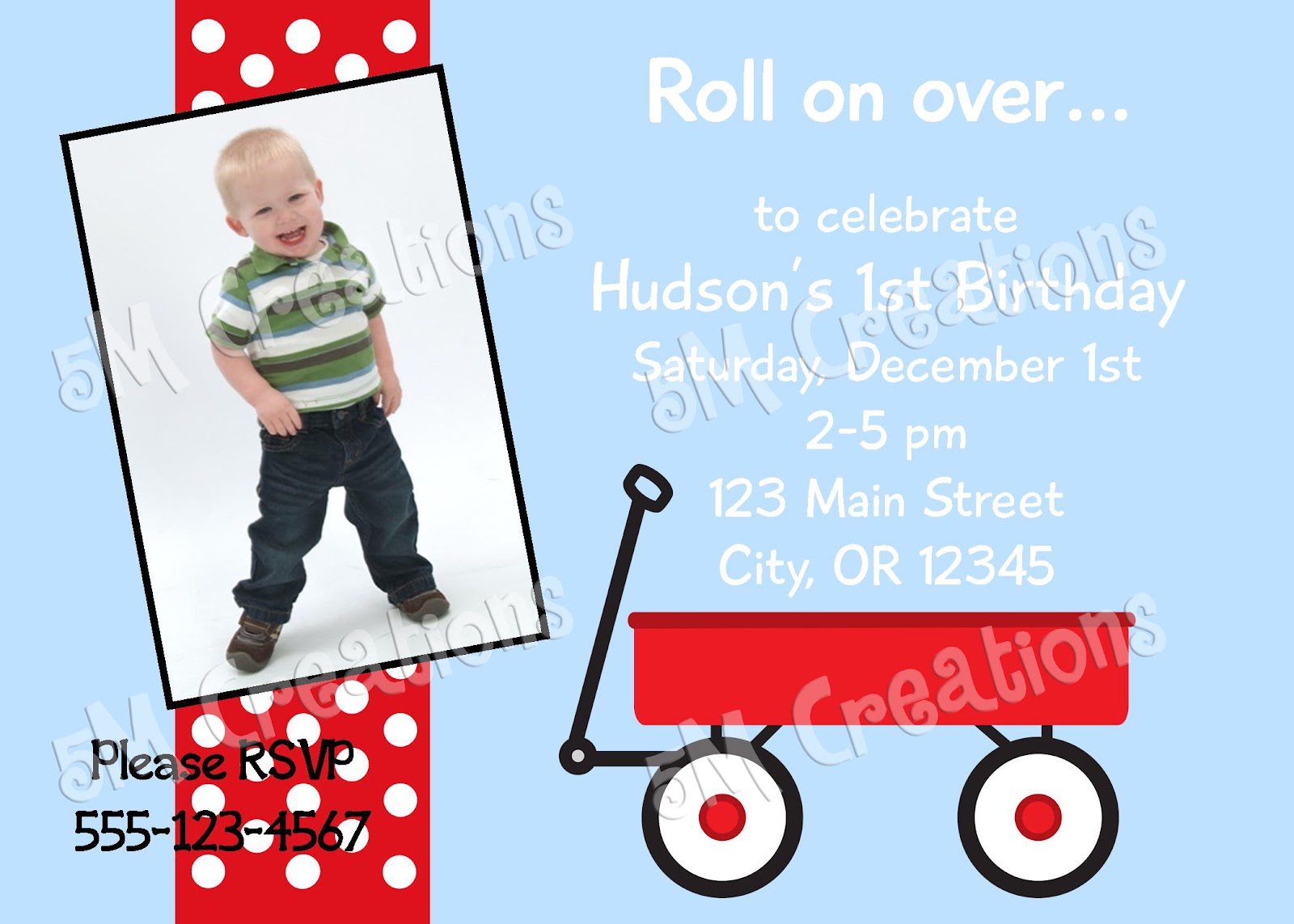 5M Creations: Little Red Wagon Party