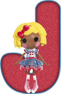 Abecedario Rojo con Lalaloopsy. Lalaloopsy Red Alphabet.