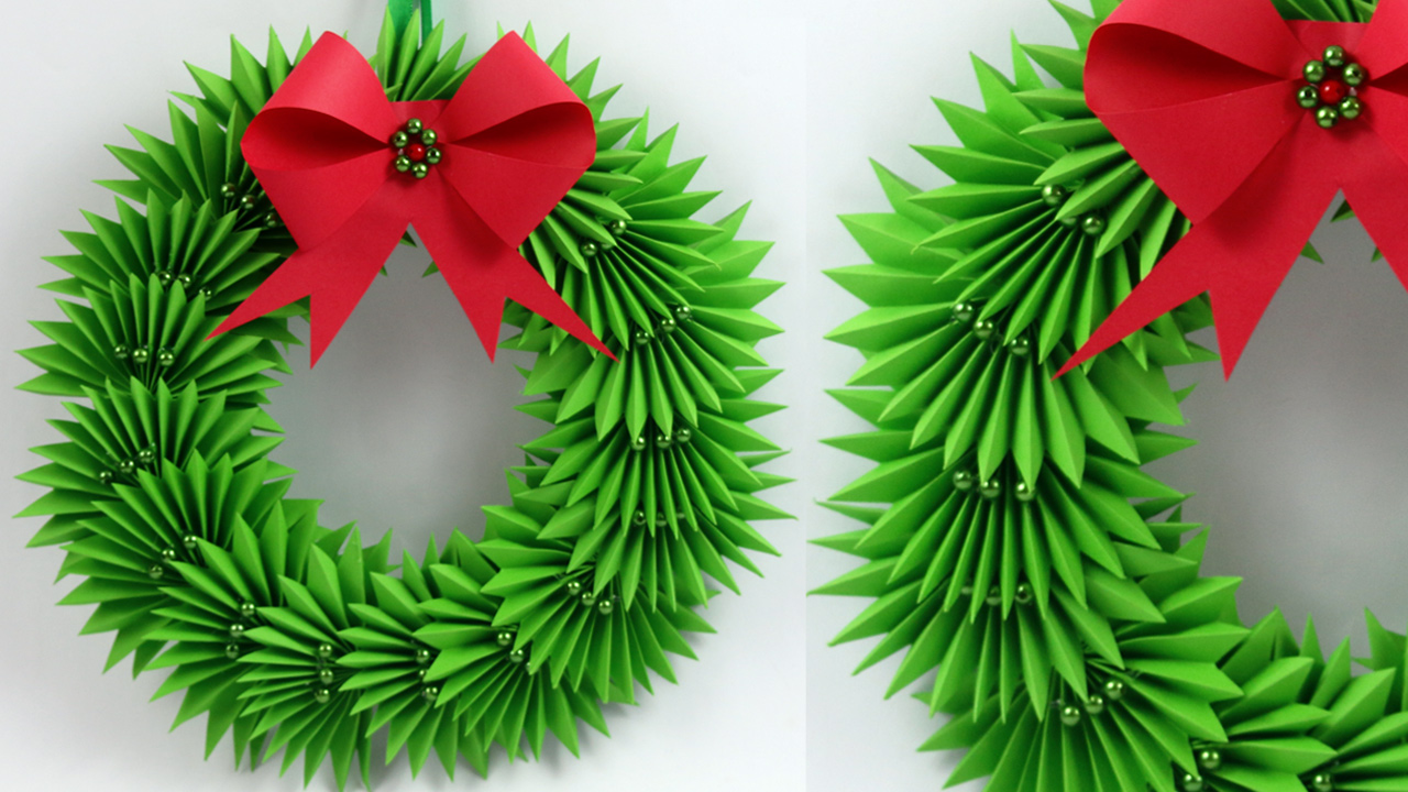 Colors Paper Easy Make Christmas Paper Wreath / Paper Christmas Wreath