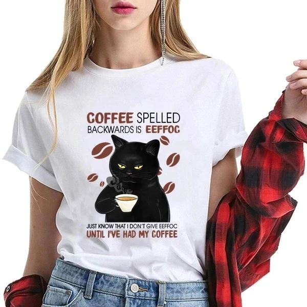 Desain kaos wanita bergambar kucing