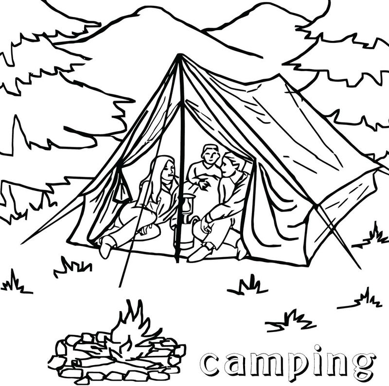 Camping Coloring Pages Printable - Fun, Free and Easy