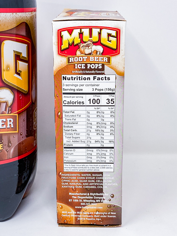 Mug Root Beer Nutrition Facts