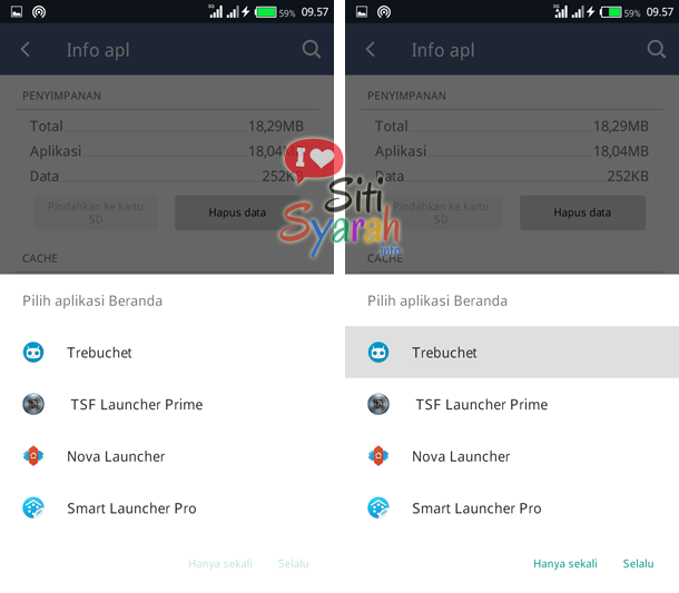 mengganti launcher default di android