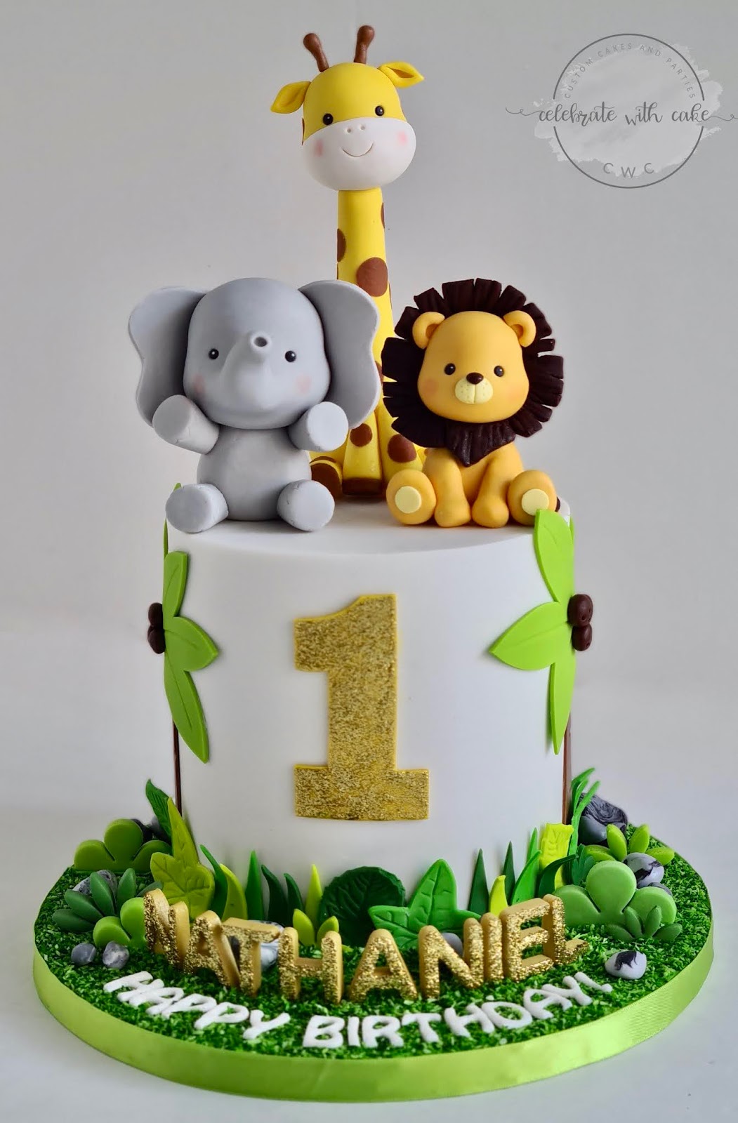safari first birthday cake