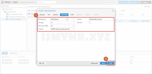 menambahkan guest os di proxmox