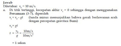 Rumus dan Contoh Soal Gerak Vertikal ke Atas pada GLBB