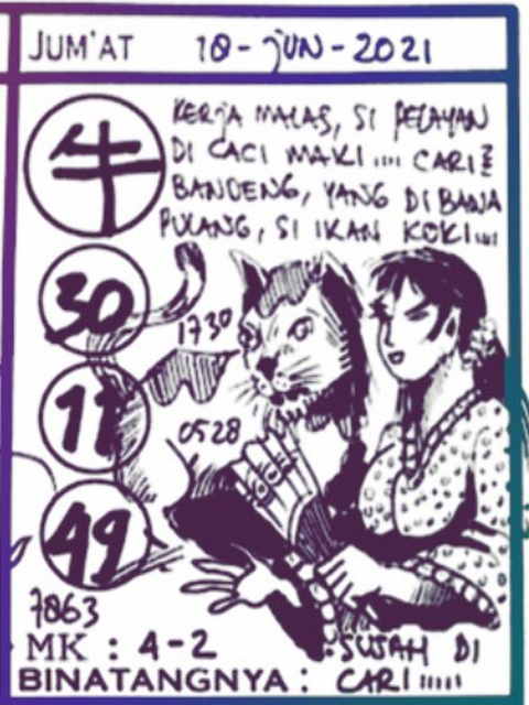 Syair Sdy Hari Ini Jumat 18 Juni 2021 Opesia Official