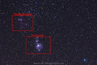 Sternenhimmel Orionnebel Pferdekopfnebel