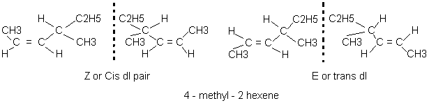 cis pair of enantiomers and a trans pair of enantiomers.