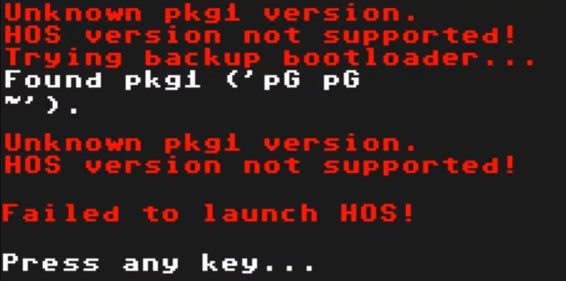 ニンテンドースイッチ CFWの起動時にエラーが発生して起動できない場合の対処方法
