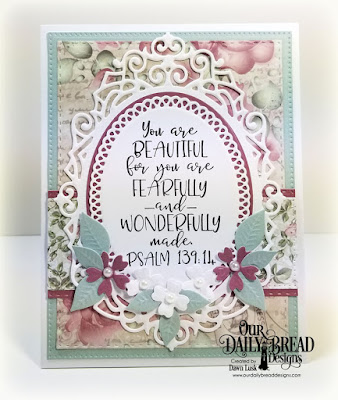 Our Daily Bread Designs Stamp Set: Today And Everyday, Paper Collection: Romantic Roses, Custom Dies: Pierced Rectangles, Double Stitched Rectangles, Ornate Ovals, Ovals, Bitty Blossoms