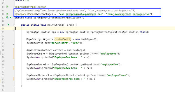 Scanning Multiple Paths Or Packages with @ComponentScan Annotation in Spring Boot JavaProgramTo.com