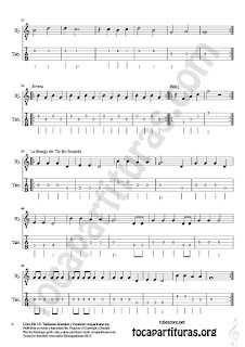 2  Mix 10 Tablatura y Partitura de Banjo Himno de la Alegría. Oh When the Saints, Sirena, Reloj y La Granja del Tio Gilito Popurrí Mix 10 Tablature Sheet Music for Banjo Music Score Tabs