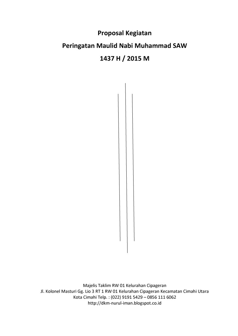 Contoh Cover Proposal Maulid Nabi Saw Kumpulan Contoh