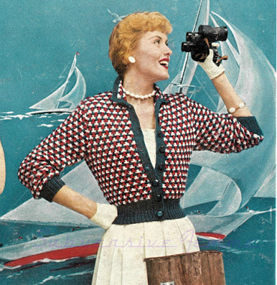 The Vintage Pattern Files : Free 1950's Knitting Pattern - Nautical Topper in Thick Wool 