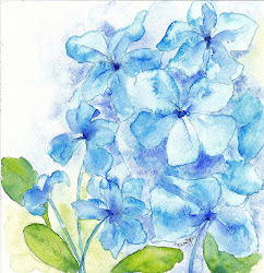 flowers watercolor painting paint happy loose 8x8