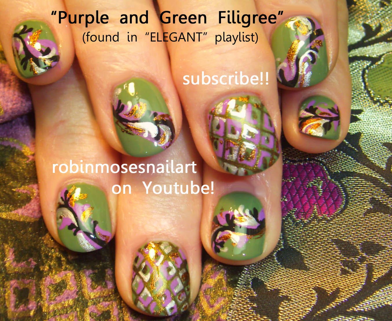 Nail Art by Robin Moses "teal nail art" "teal nails" "blue nail art