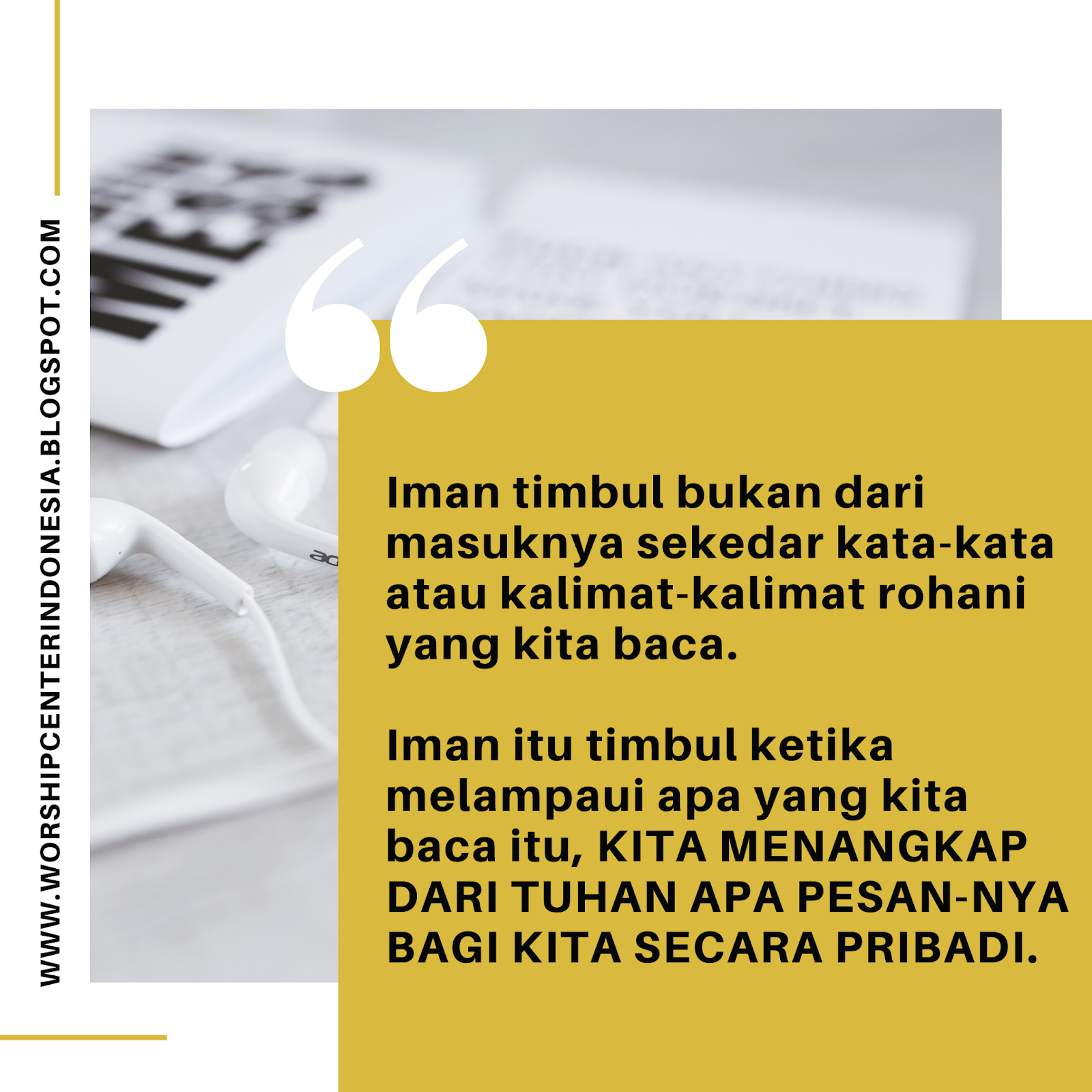 Iman Timbul Dari Pendengaran Worship Center Indonesia