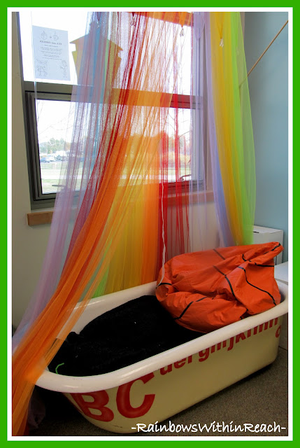 photo of: Kindergarten Antique Bathtub Reading Center via RainbowWithinReach