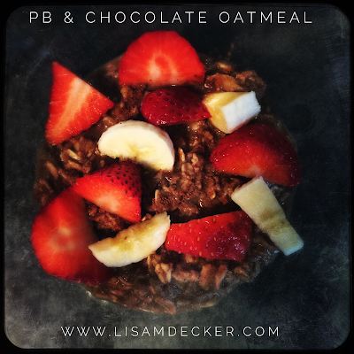 Peanut Butter and Chocolate Oatmeal, Oatmeal Recipes, Shakeology Recipes, Healthy Breakfast, Clean Eating, Meal Planning, 21 Day Fix, Successfully Fit, Lisa Decker
